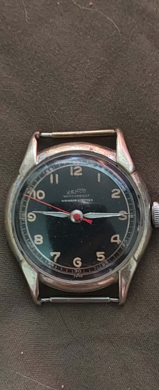 Vintage Jenco 17 Jewels Military Style Manual Wind Watch *See Description *